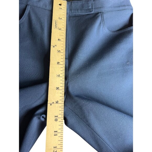 Theory Womens Treeca Navy Slim-Fit Cropped Pants Size 0 - Picture 12 of 13